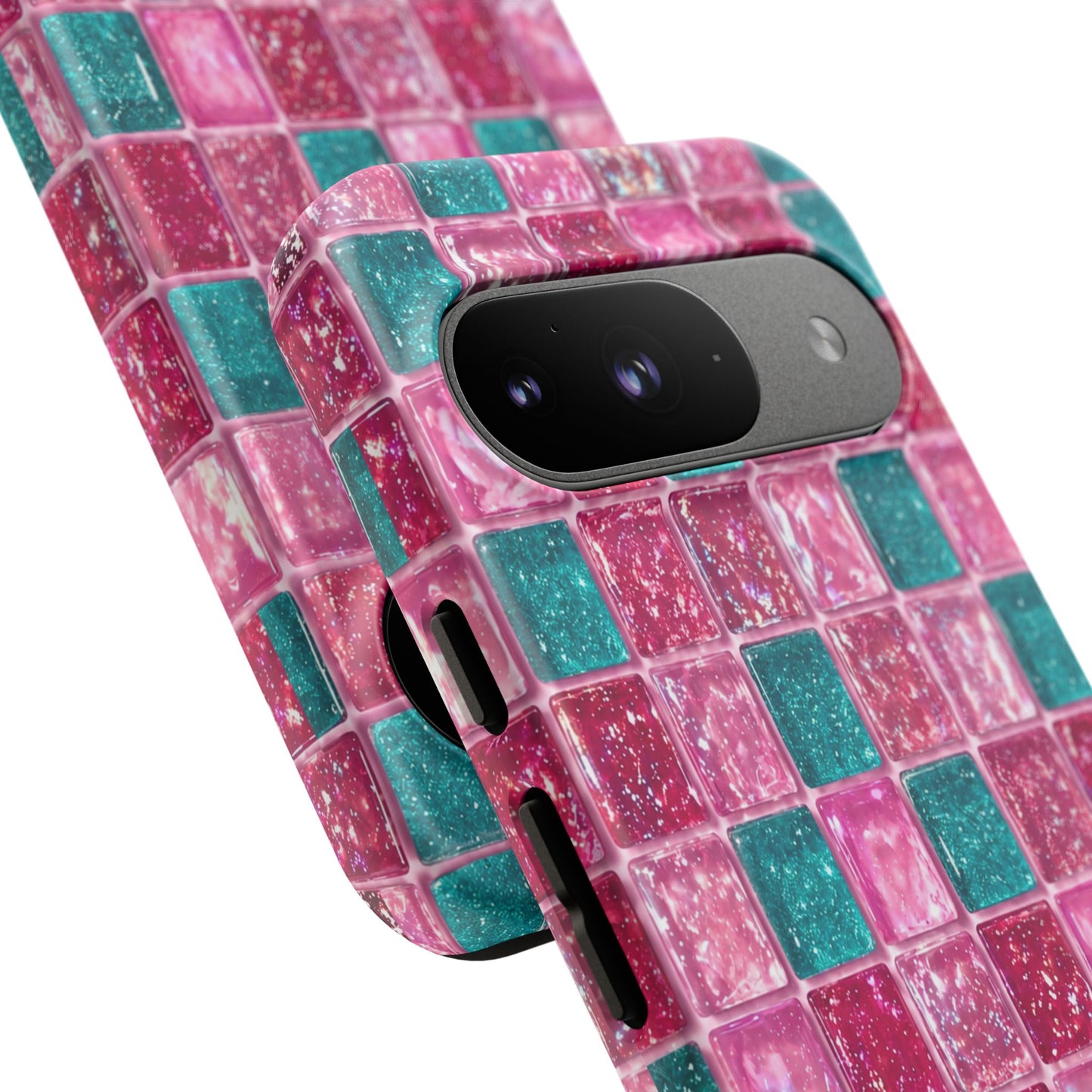 Pink Teal Mosaic Tough Case