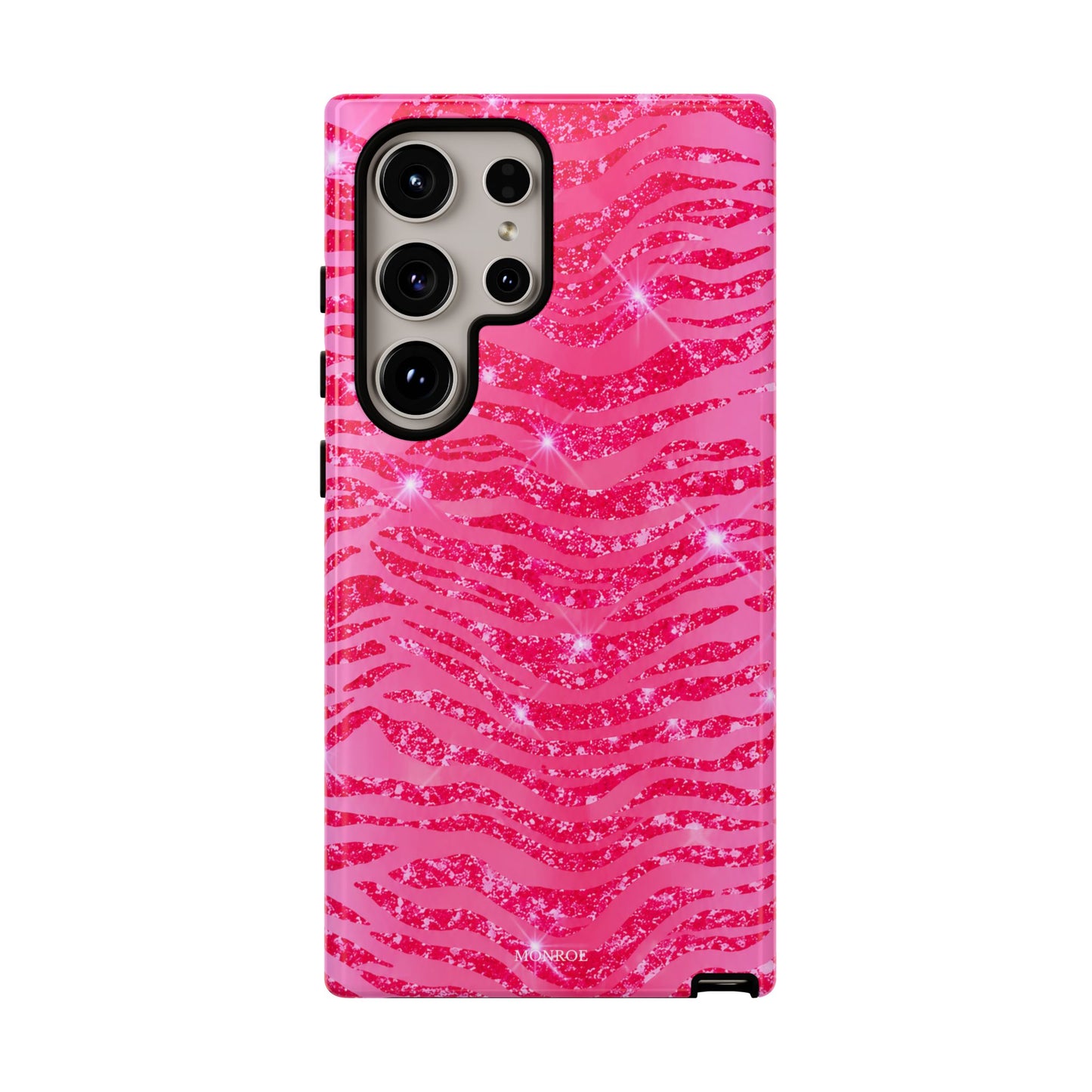 Pink Glitter Zebra Tough Case