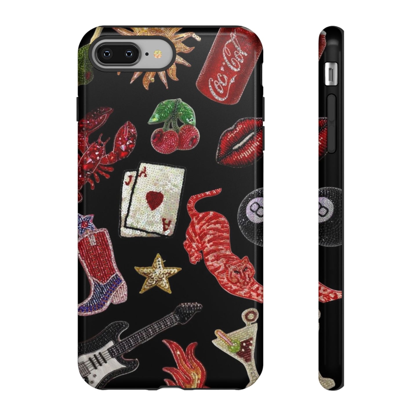 Retro Patch Motif Tough Case