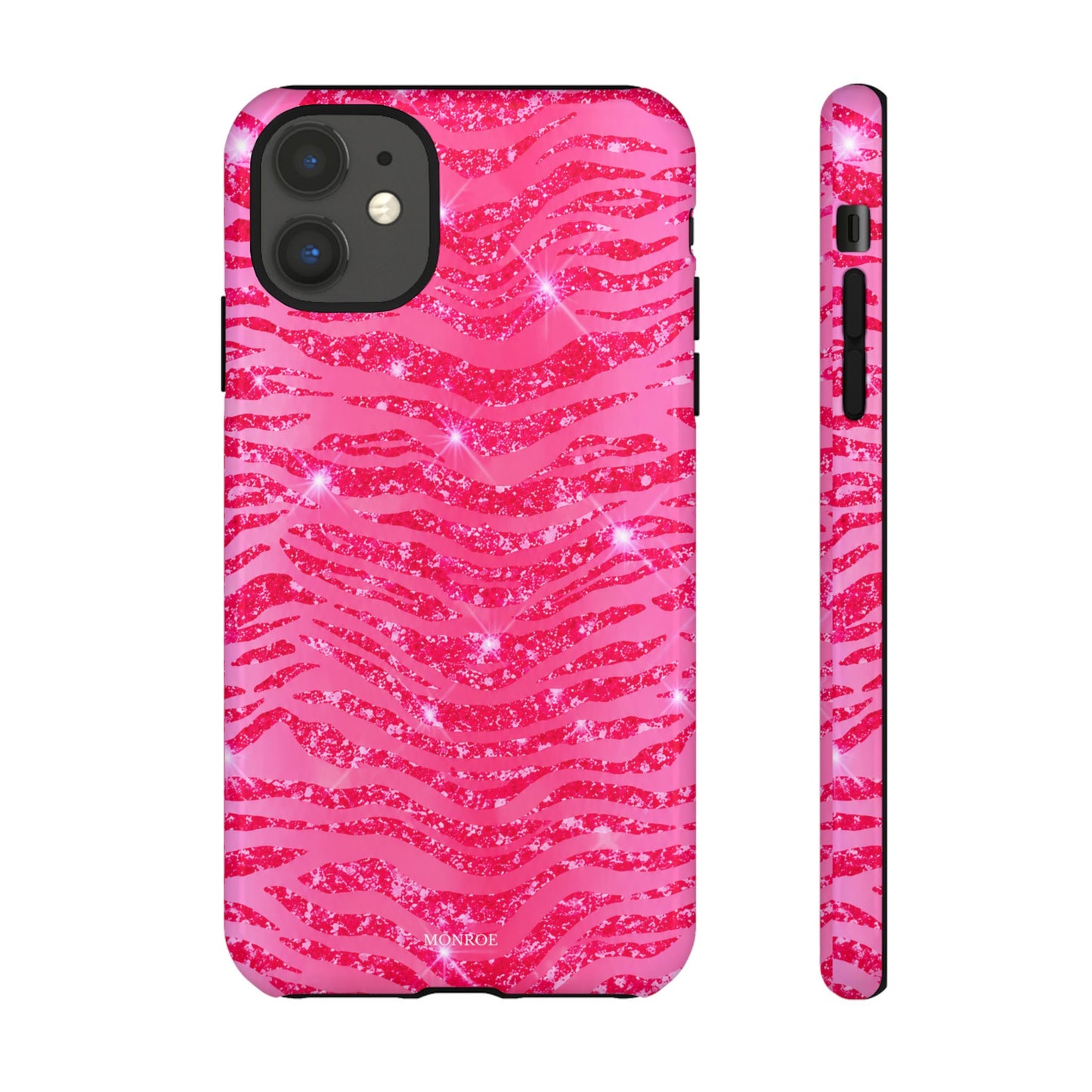 Pink Glitter Zebra Tough Case