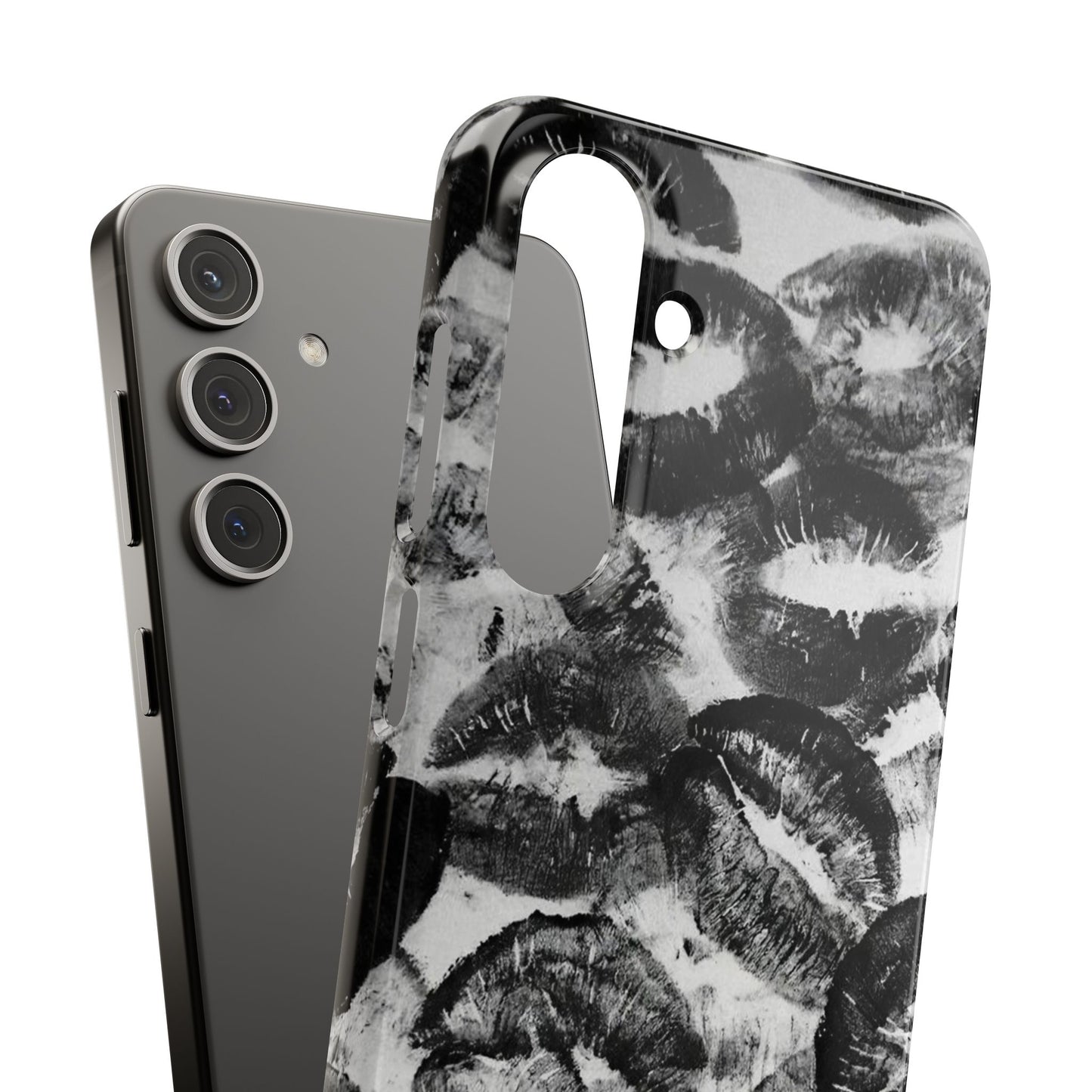 Black & White Kiss Print Case