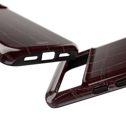 Burgundy Croc Tough Case
