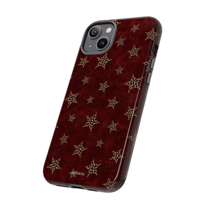 Burgundy Leopard Star Tough Case