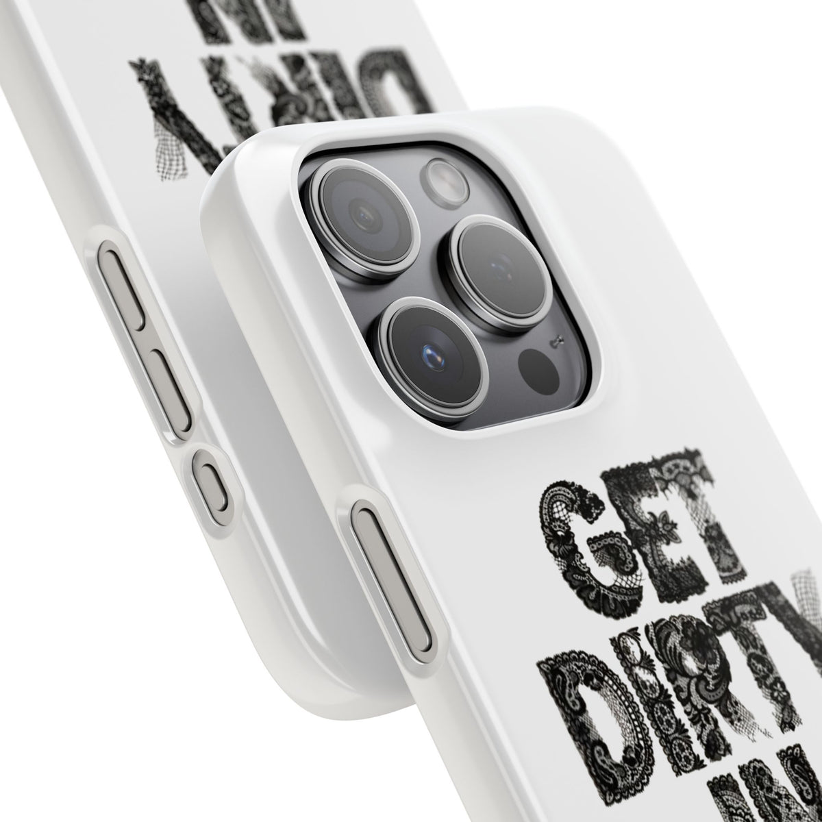 Get Dirty in Paris White Snap Case