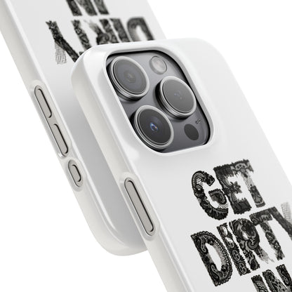 Get Dirty in Paris White Snap Case
