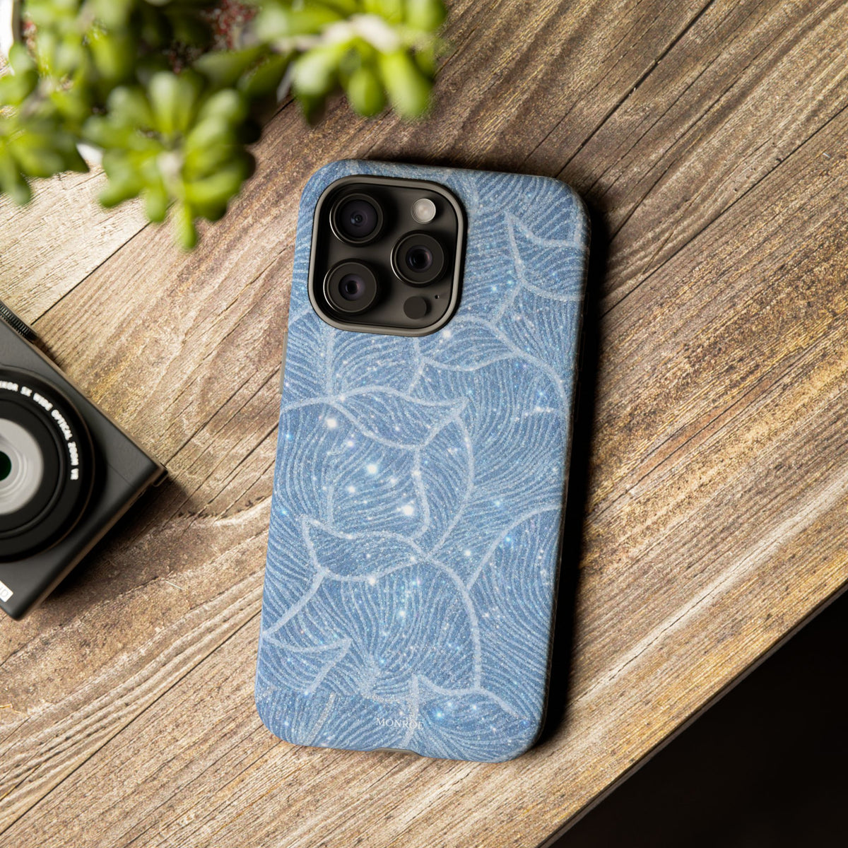 Glacier Blue Floral Tough Case