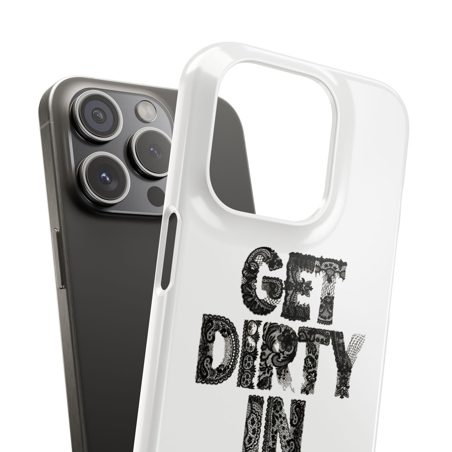 Get Dirty in Paris White Snap Case
