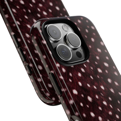 Burgundy Spotted Fur Tough Case