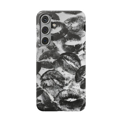 Black & White Kiss Print Case