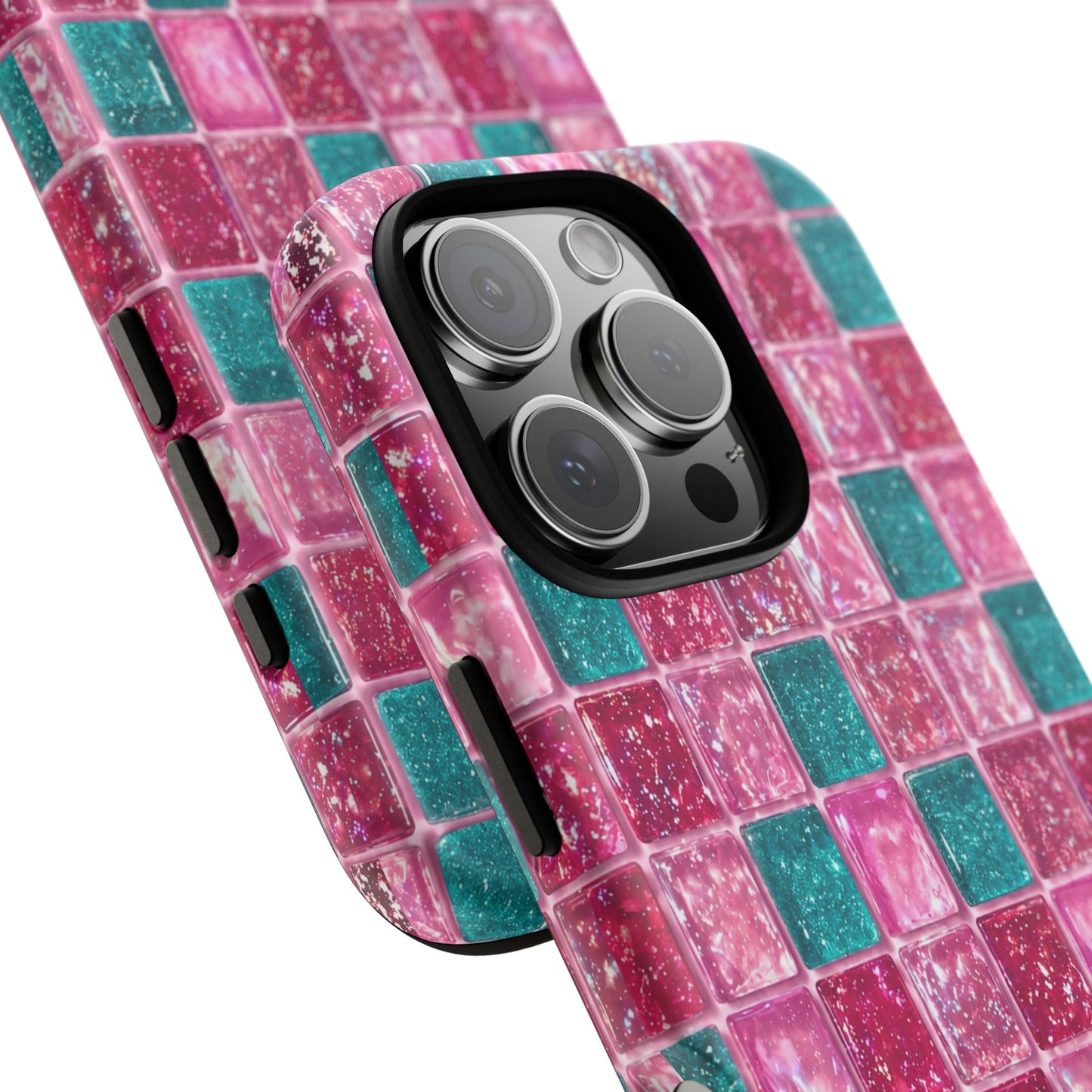 Pink Teal Mosaic Tough Case