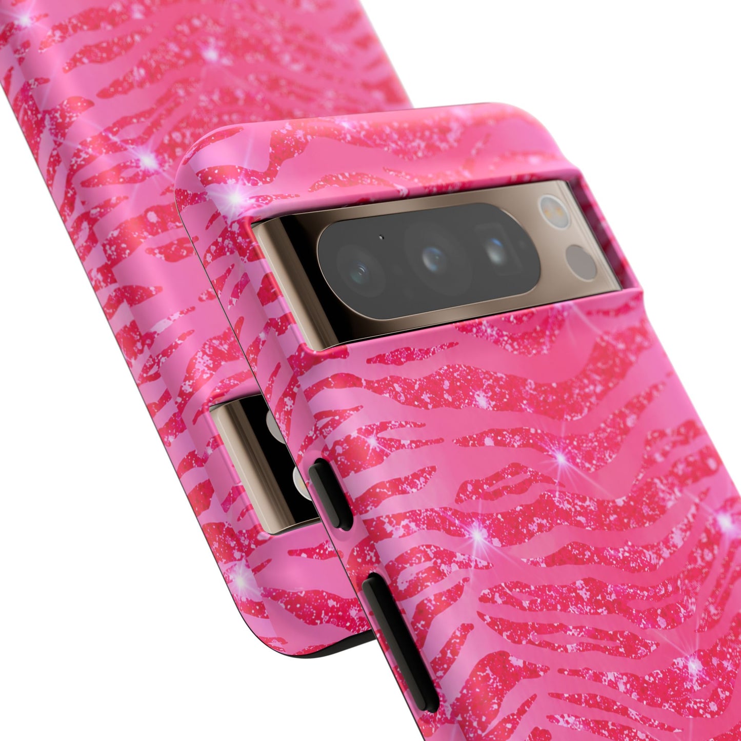 Pink Glitter Zebra Tough Case