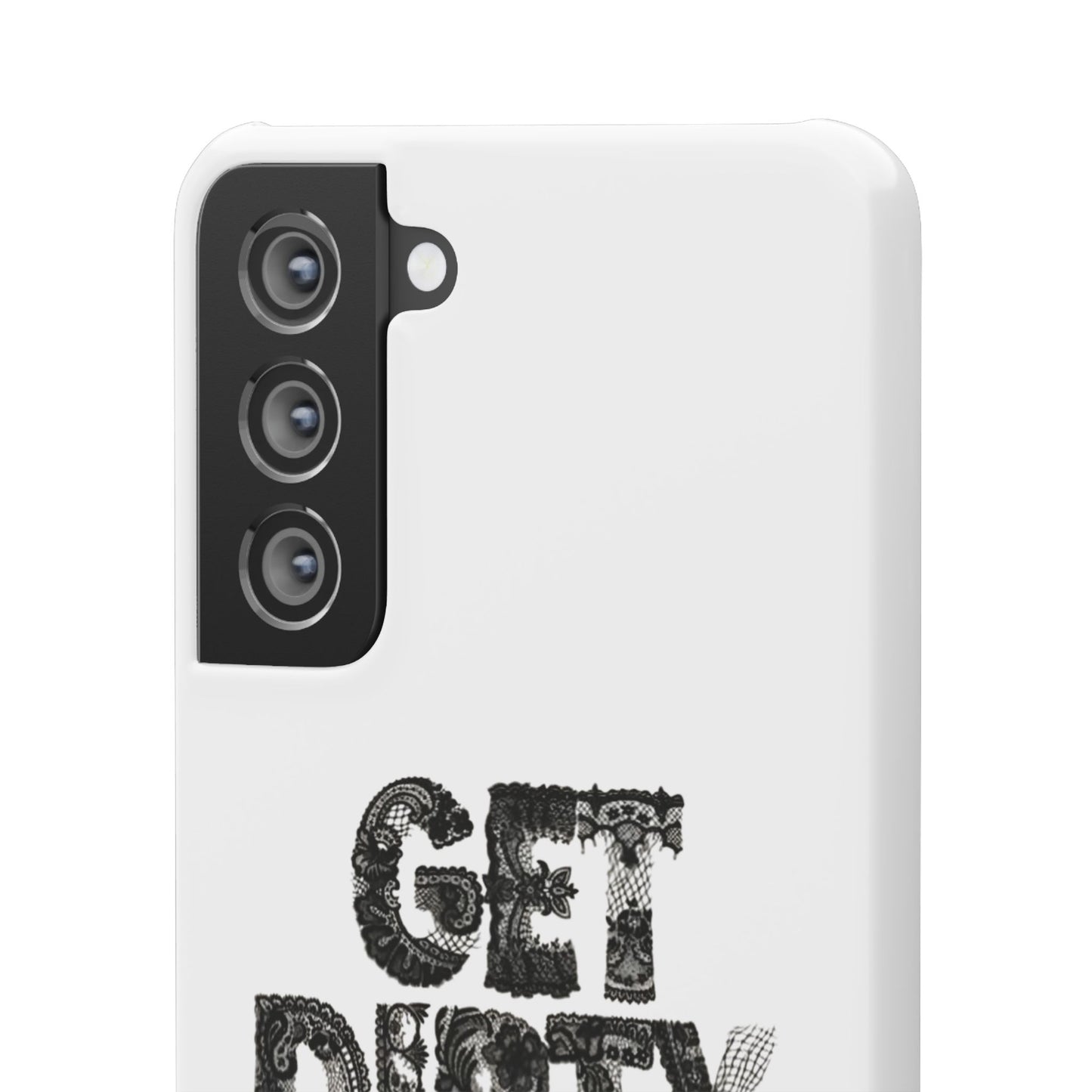 Get Dirty in Paris White Snap Case