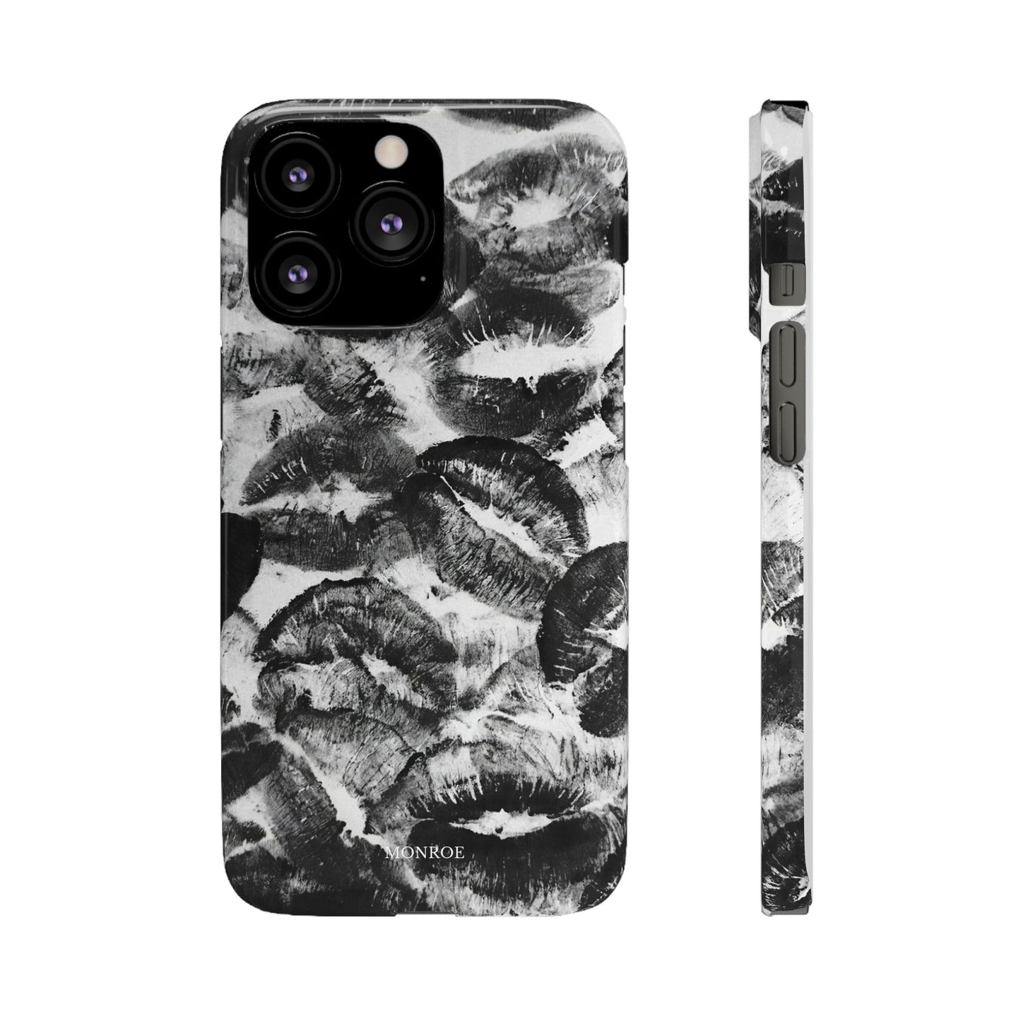 Black & White Kiss Print Case
