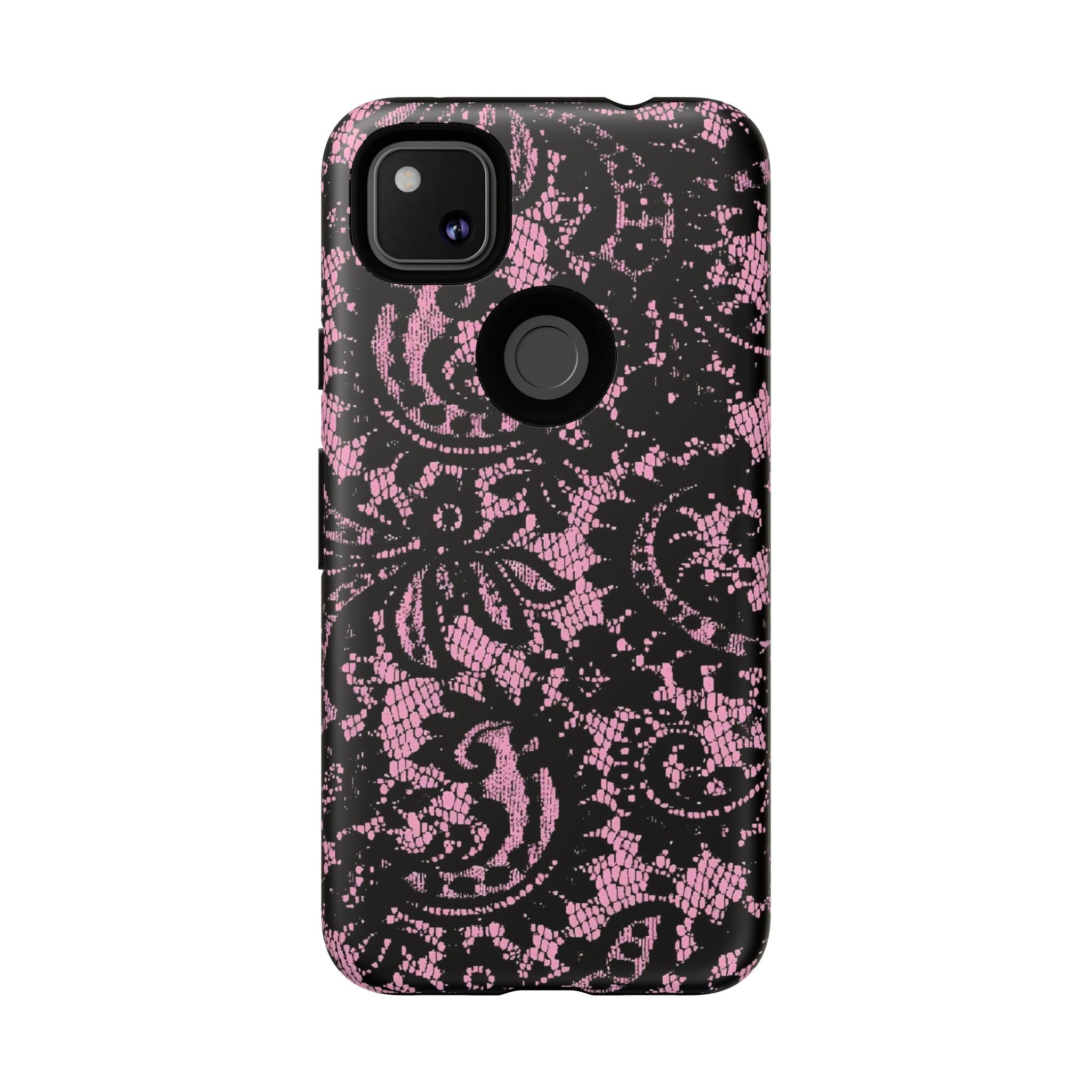 Pink Lace Pattern Tough Phone Case