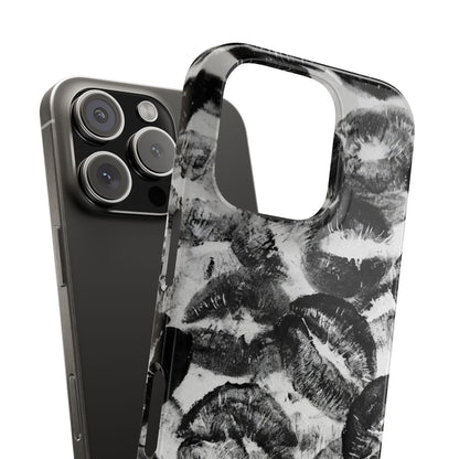 Black & White Kiss Print Case