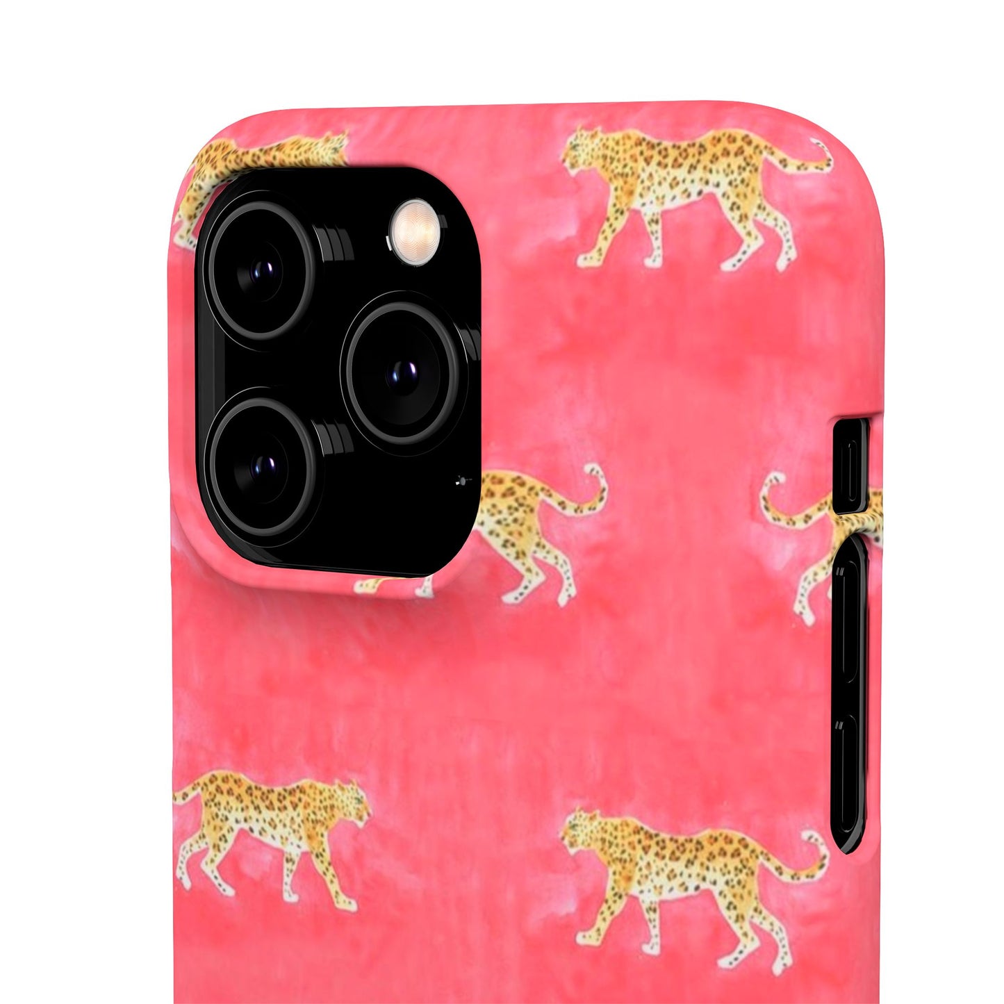 Pink Watercolor Leopard Case
