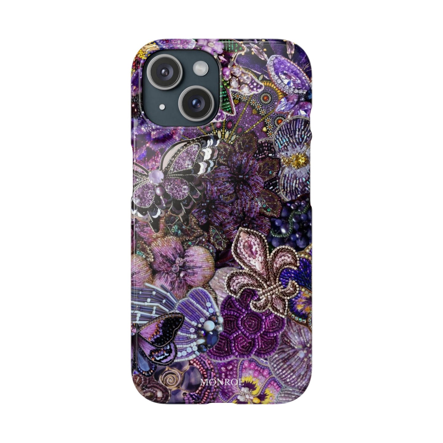 Purple Floral Butterfly Case
