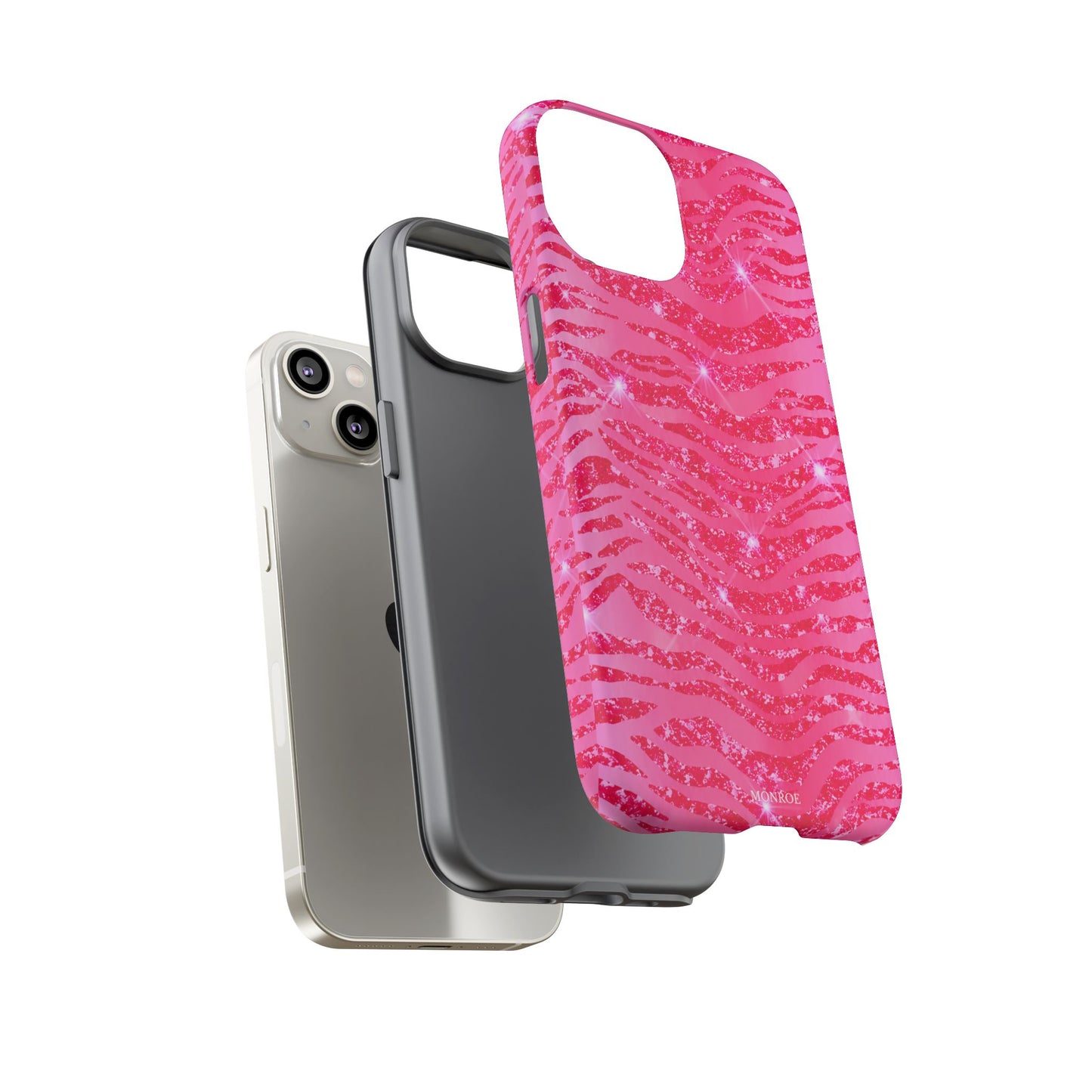 Pink Glitter Zebra Tough Case