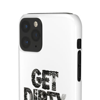 Get Dirty in Paris White Snap Case