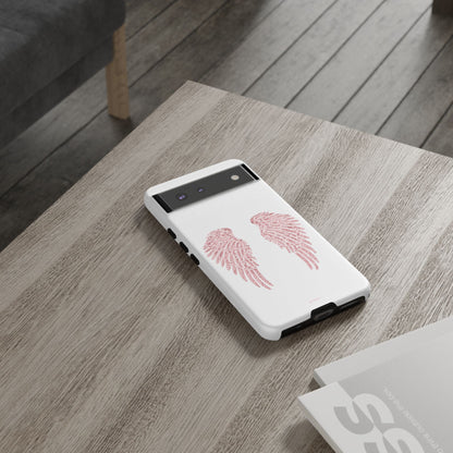White & Pink Wings Tough Case