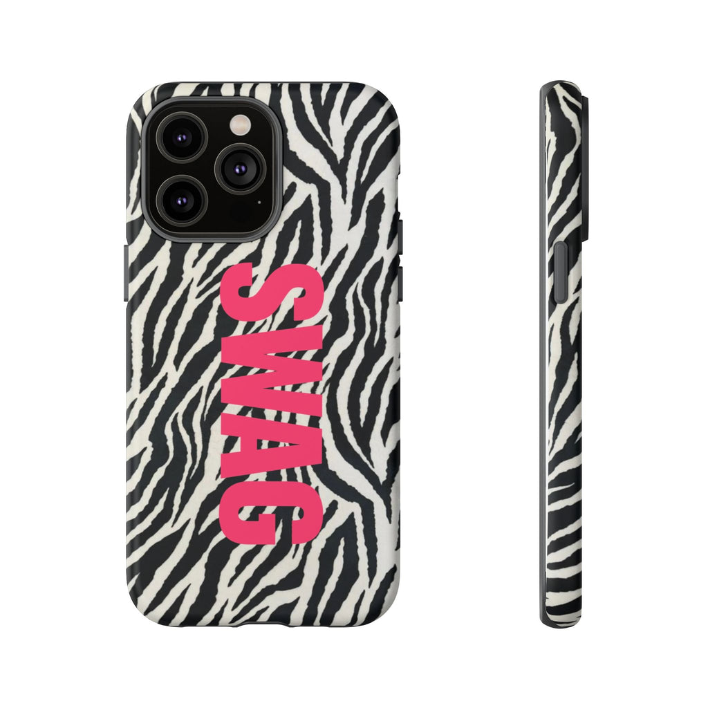 'SWAG' Zebra Print Tough Case