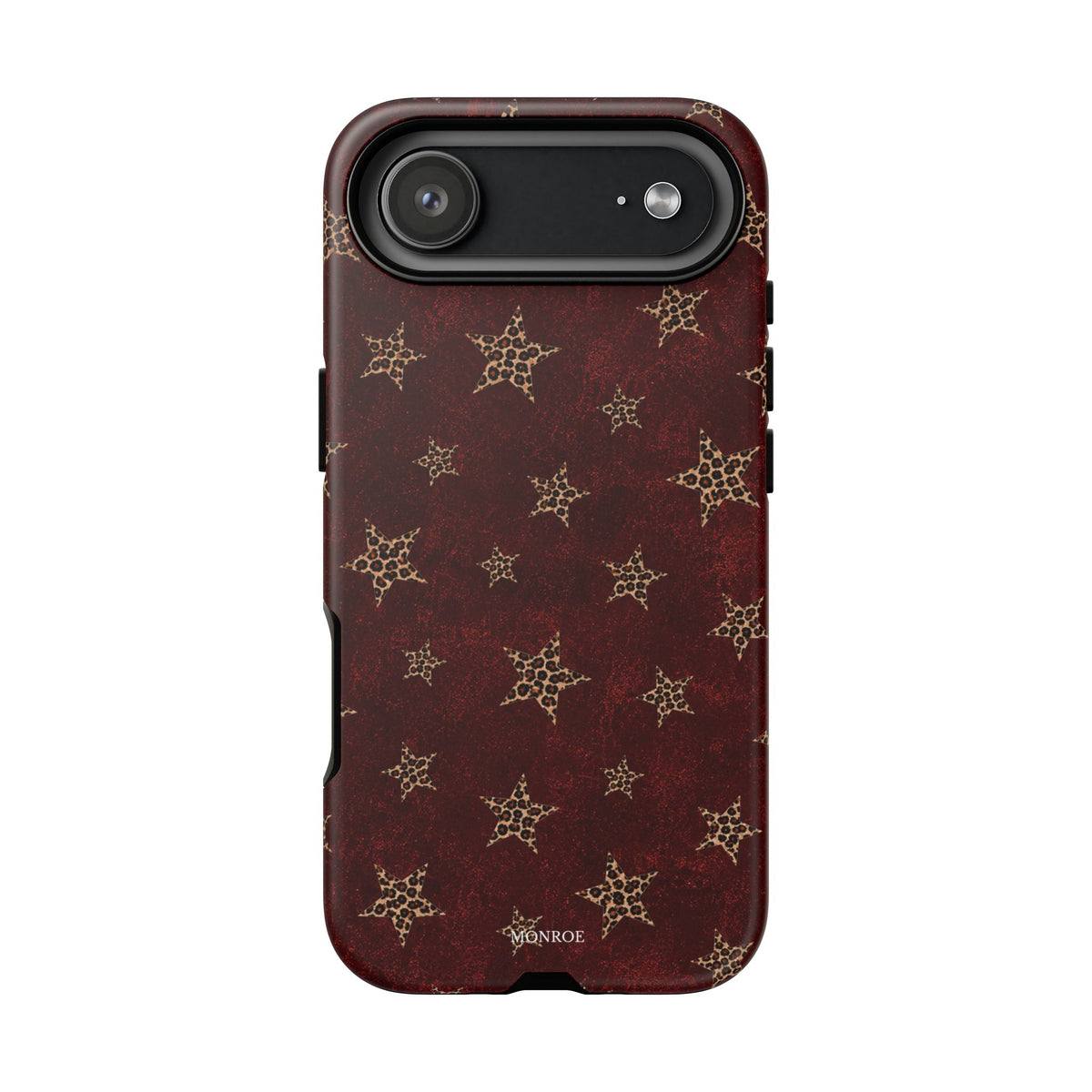 Burgundy Leopard Star Tough Case