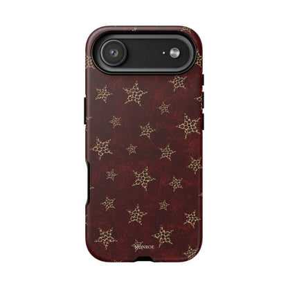 Burgundy Leopard Star Tough Case