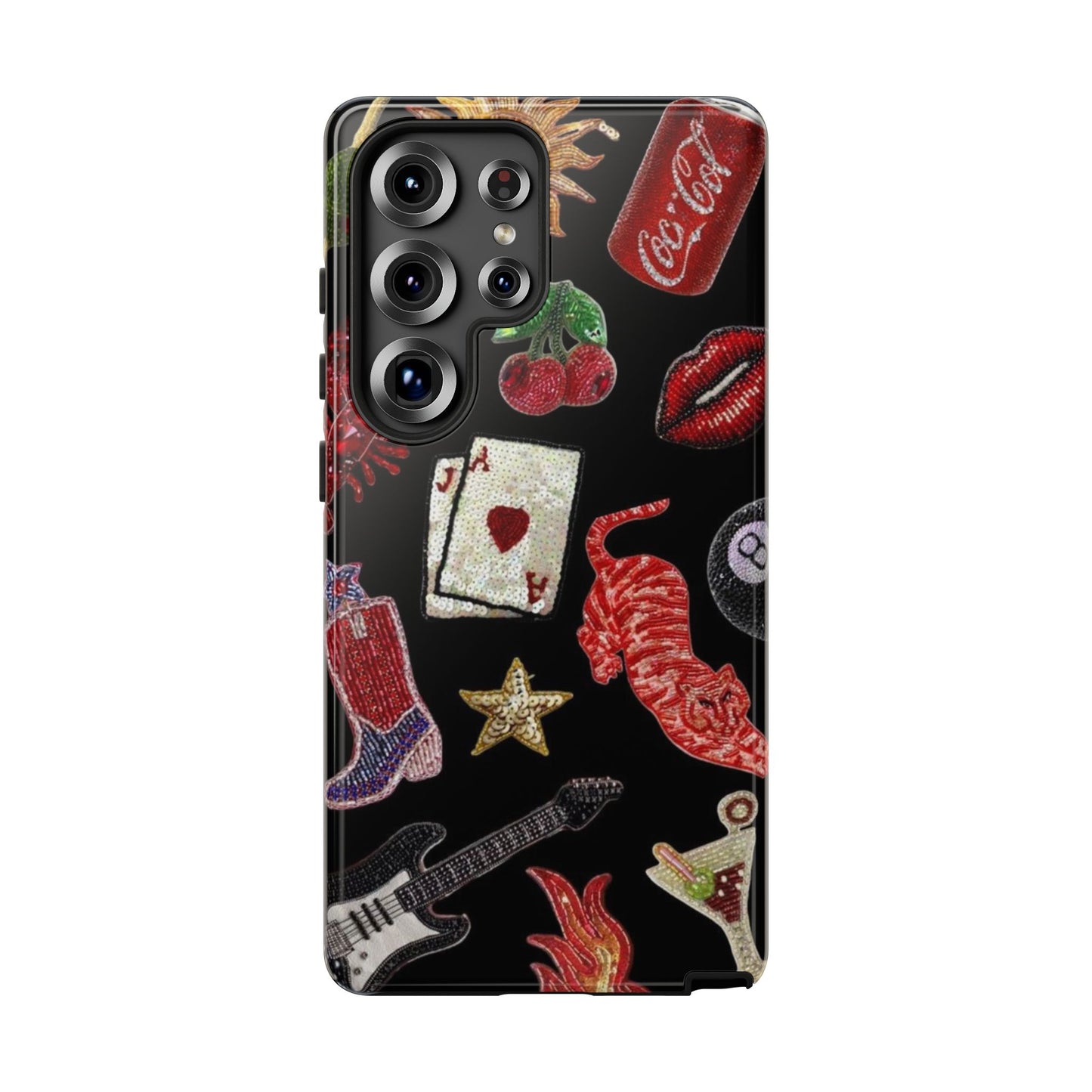 Retro Patch Motif Tough Case