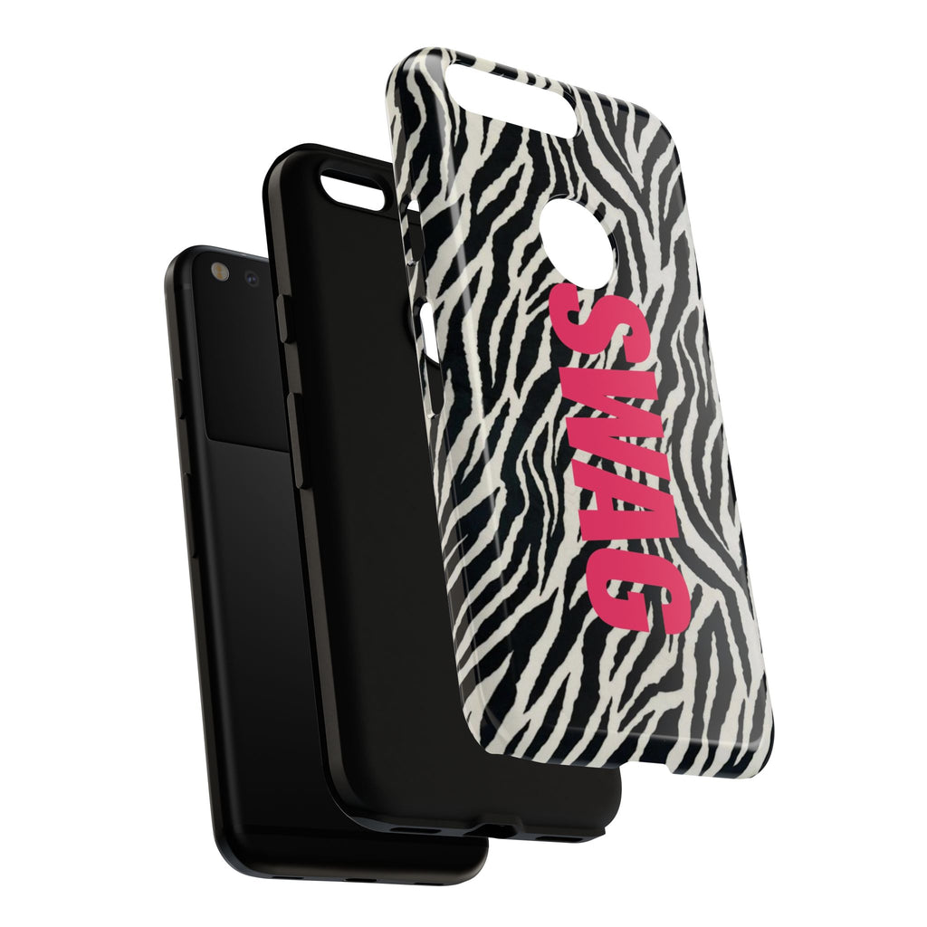 'SWAG' Zebra Print Tough Case