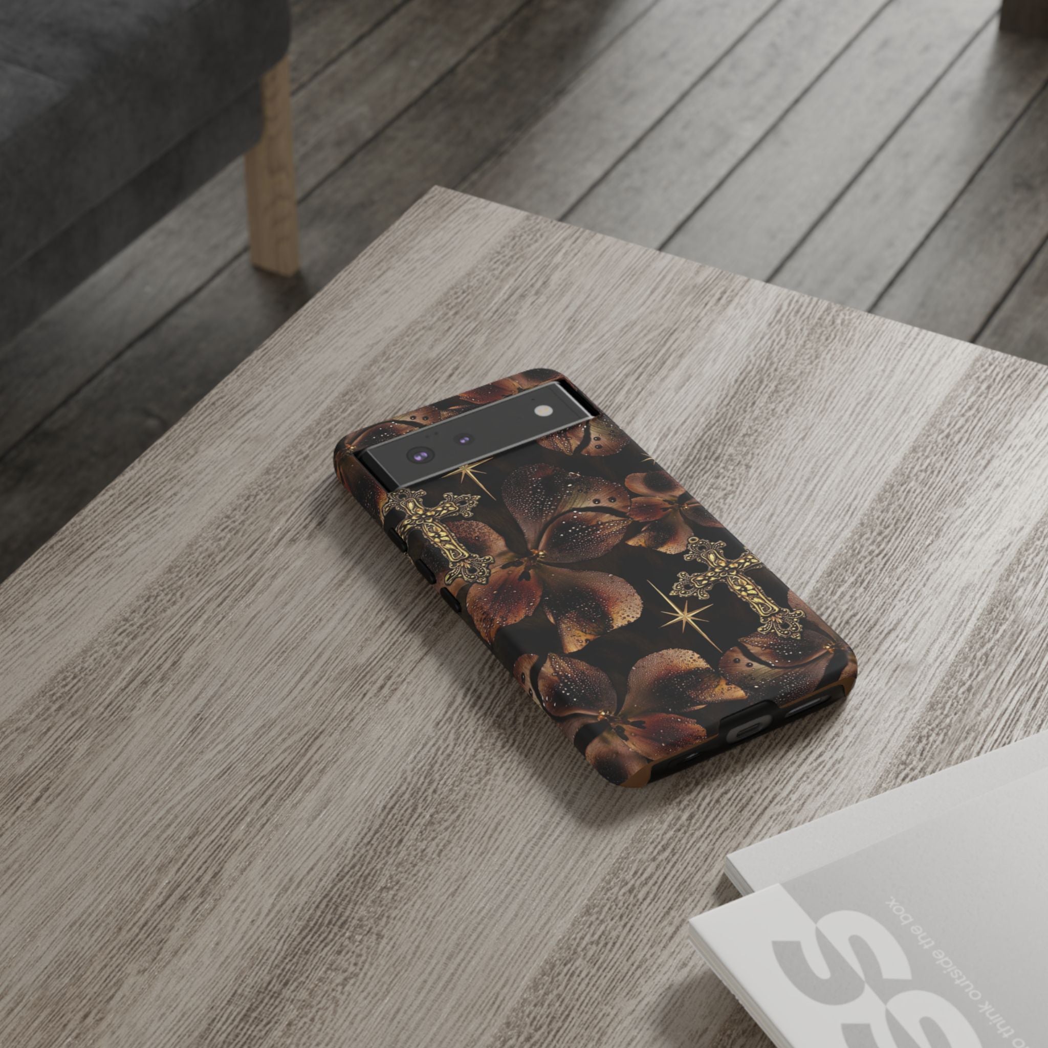 Floral Cross Pattern Tough Case