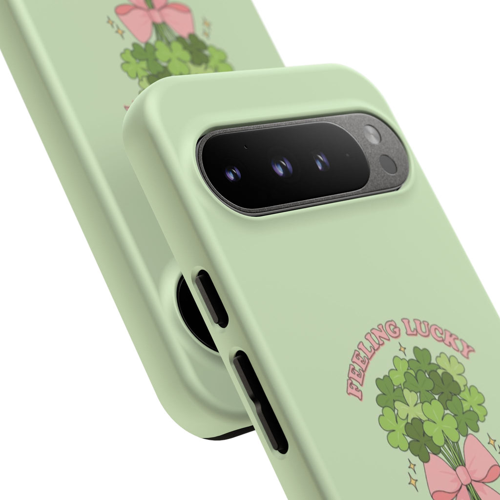 ‘Feeling Lucky' Clover Bouquet Tough Phone Case