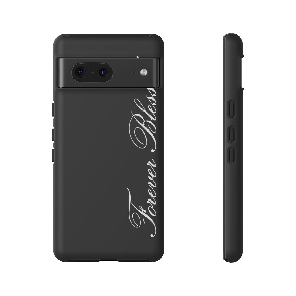 "Forever Blessed" Black Phone Cover