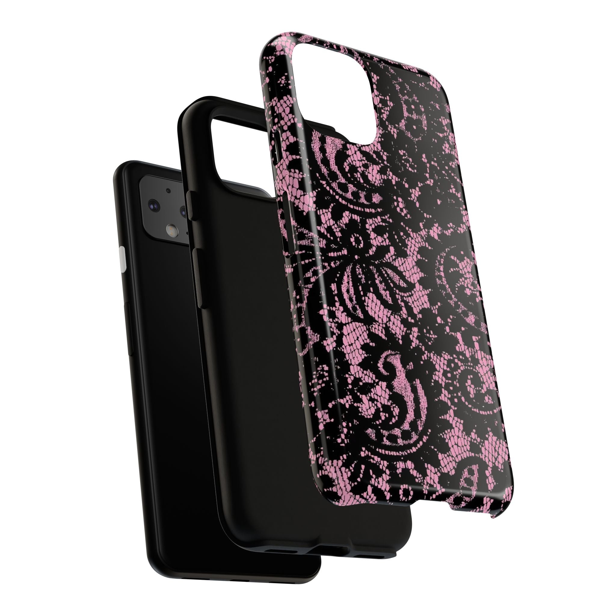Pink Lace Pattern Tough Phone Case