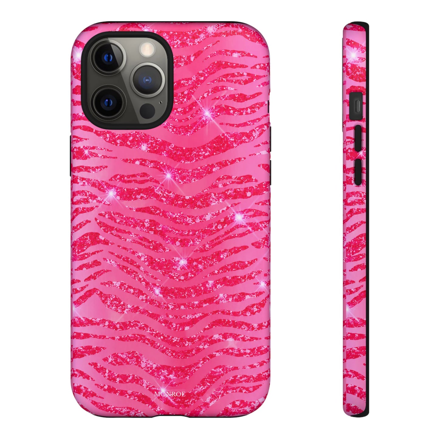 Pink Glitter Zebra Tough Case