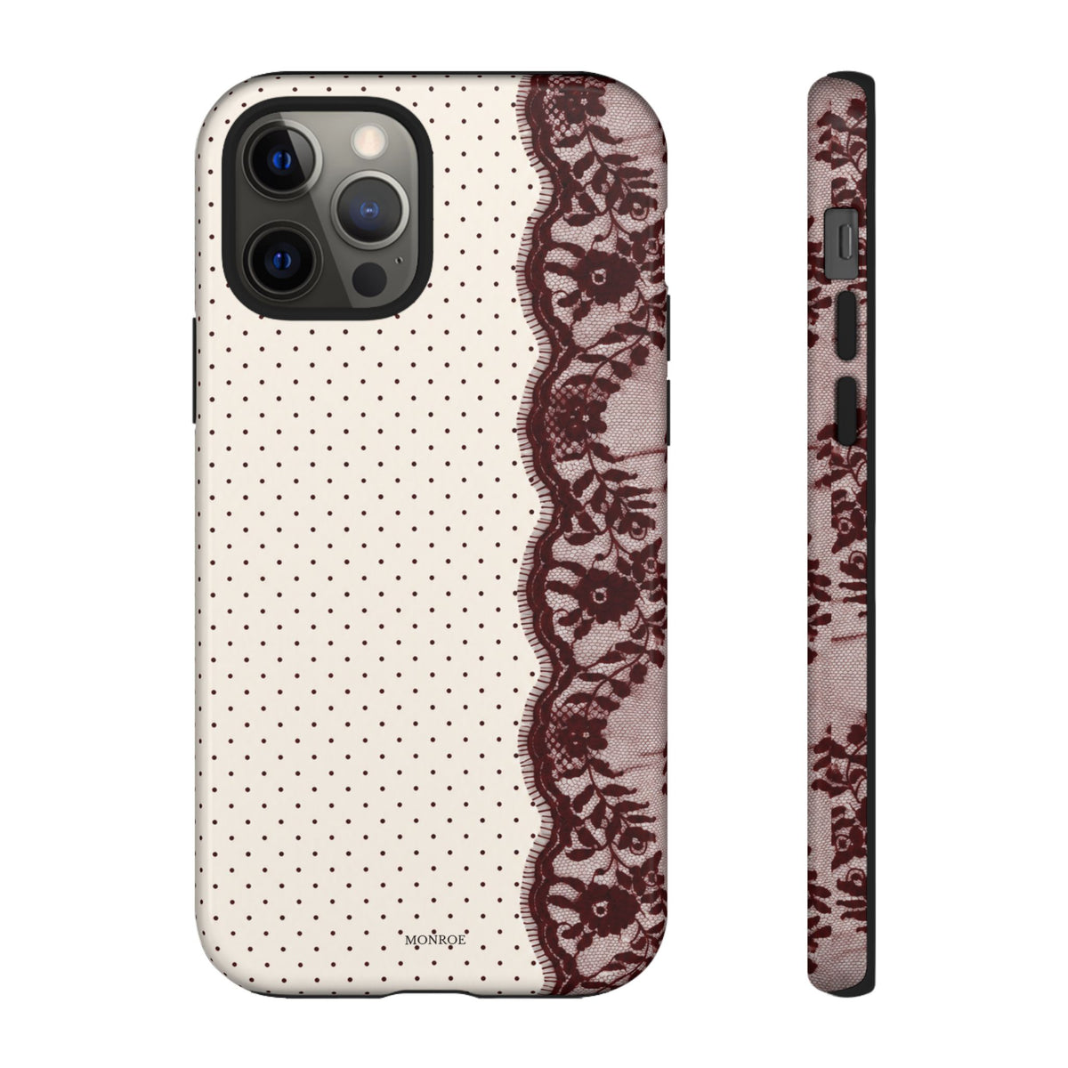 Burgundy Lace Edge Tough Case