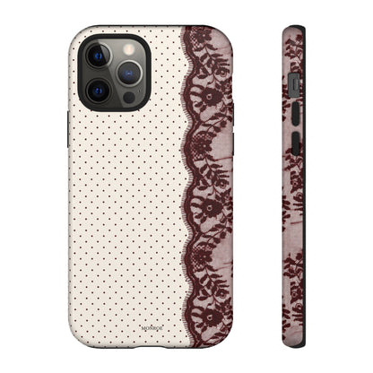 Burgundy Lace Edge Tough Case