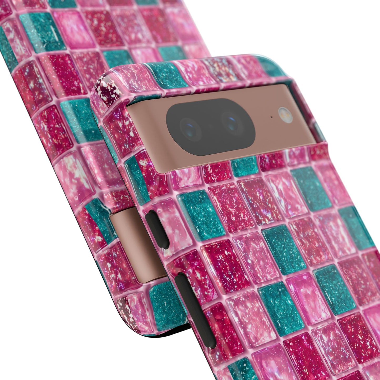 Pink Teal Mosaic Tough Case