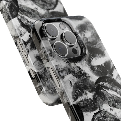 Black & White Kiss Print Case