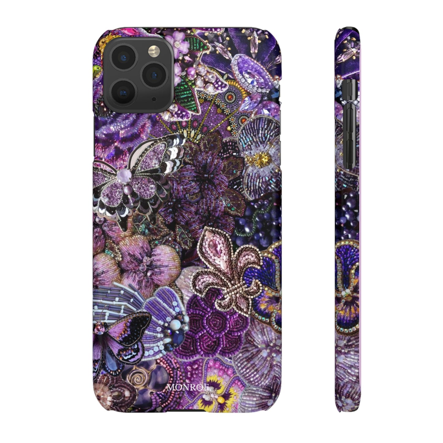 Purple Floral Butterfly Case
