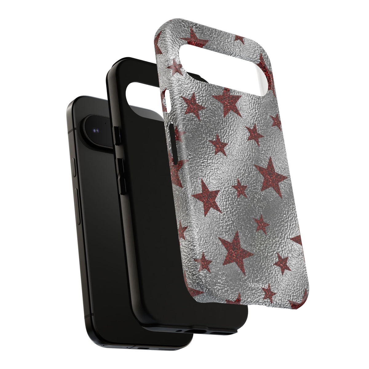 Silver Red Starry Tough Case