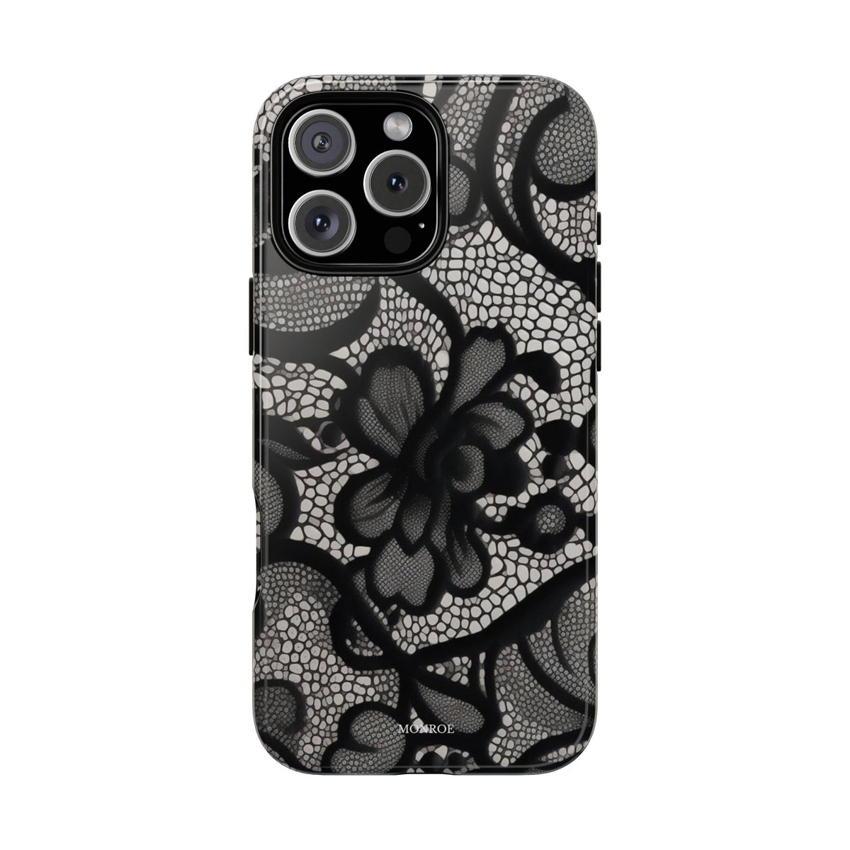 Black Vintage Lace Tough Case
