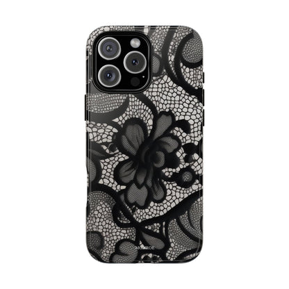 Black Vintage Lace Tough Case