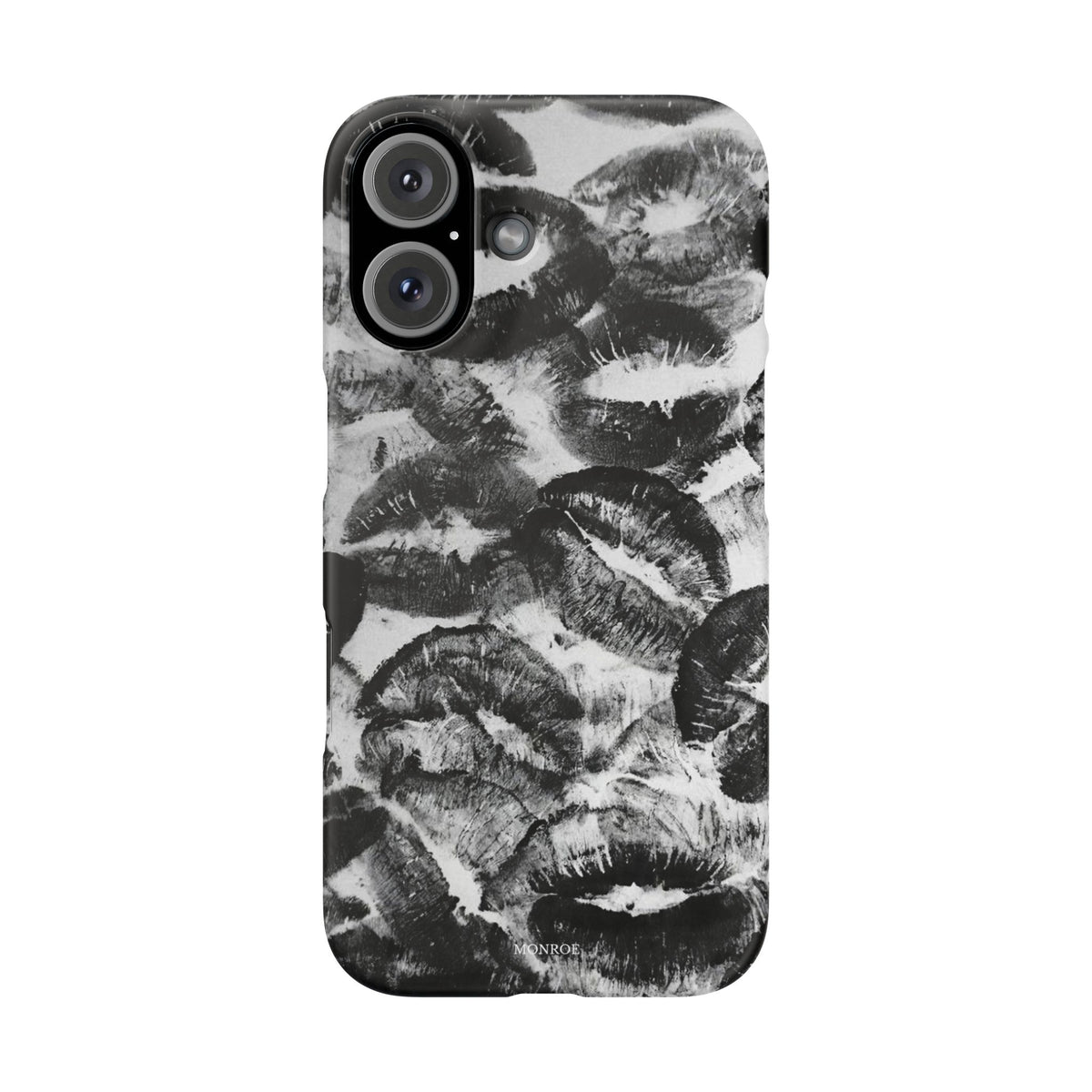 Black & White Kiss Print Case