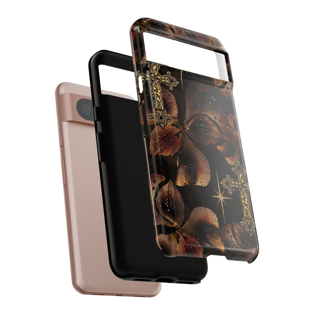 Floral Cross Pattern Tough Case