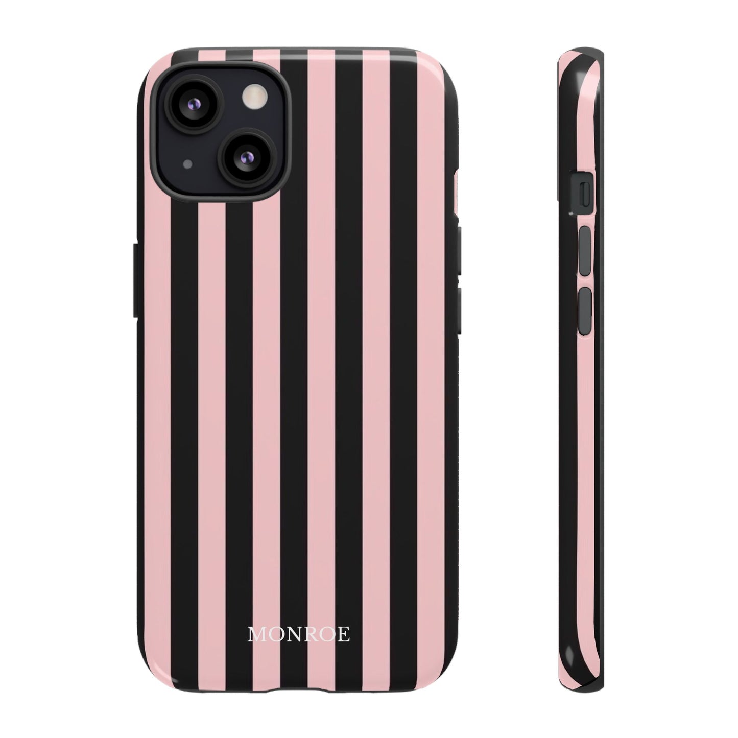 Striped Pink & Black Tough Case