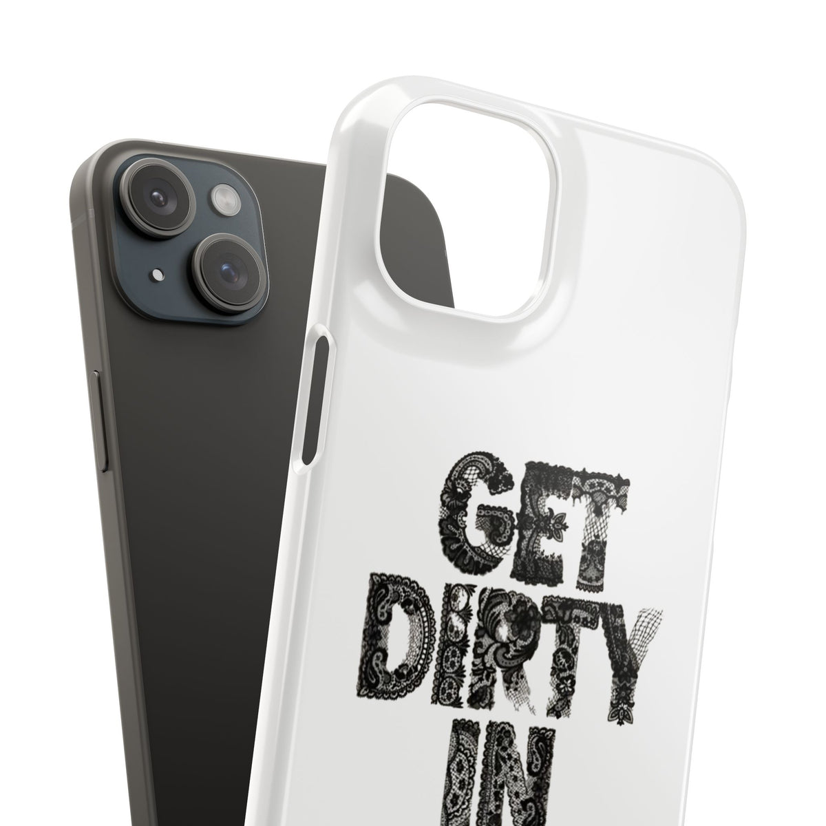 Get Dirty in Paris White Snap Case