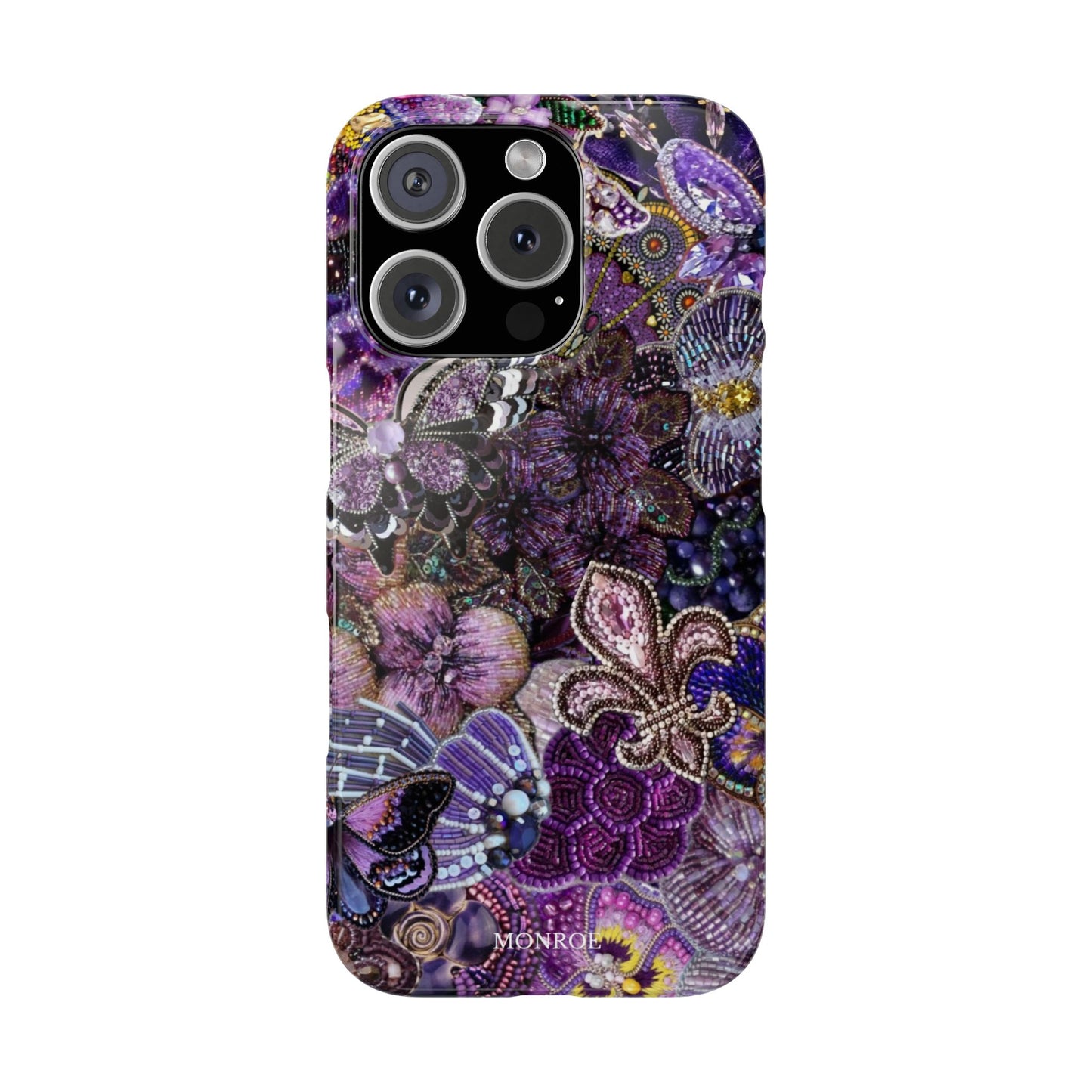 Purple Floral Butterfly Case