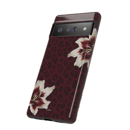 Burgundy Lily Leopard Tough Case