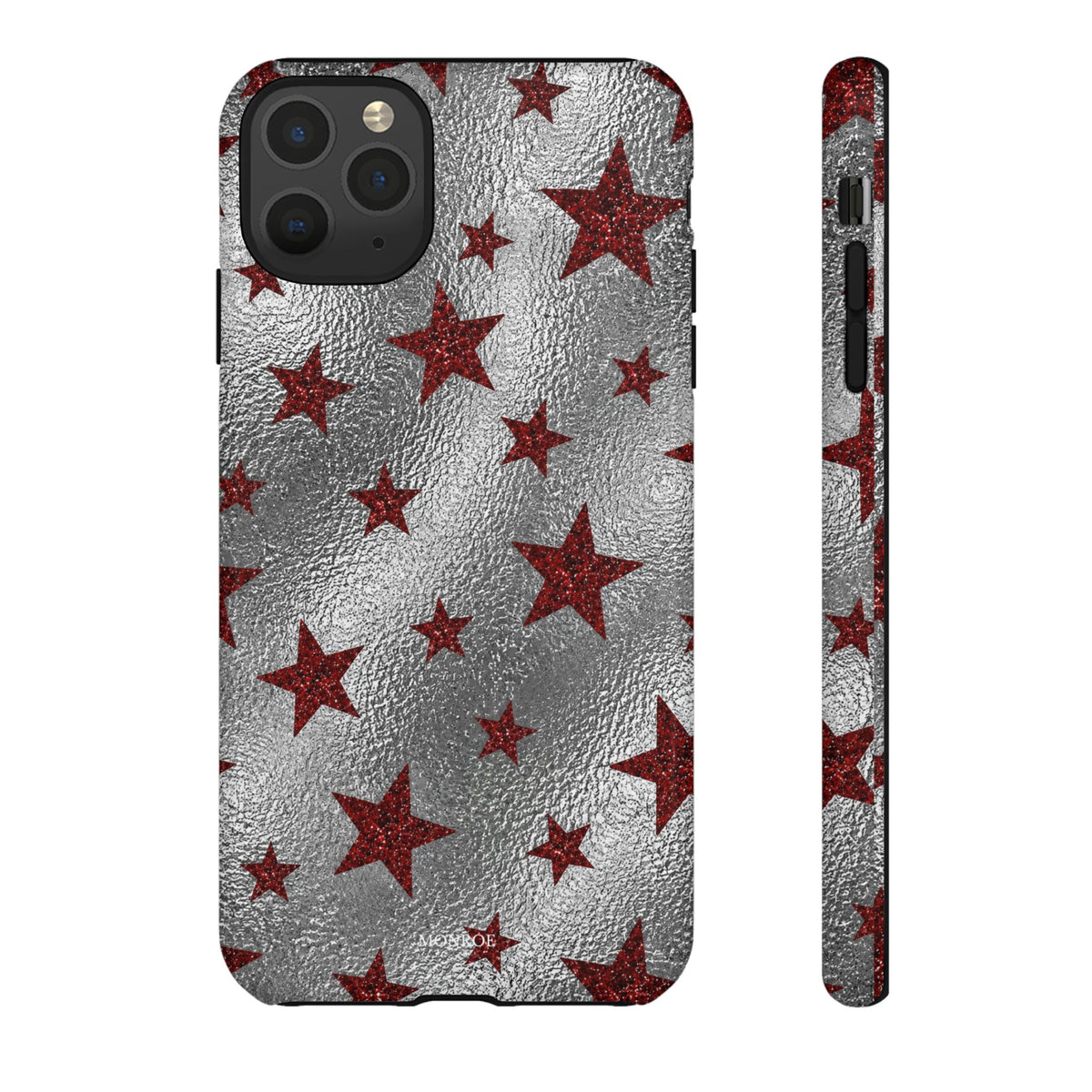 Silver Red Starry Tough Case
