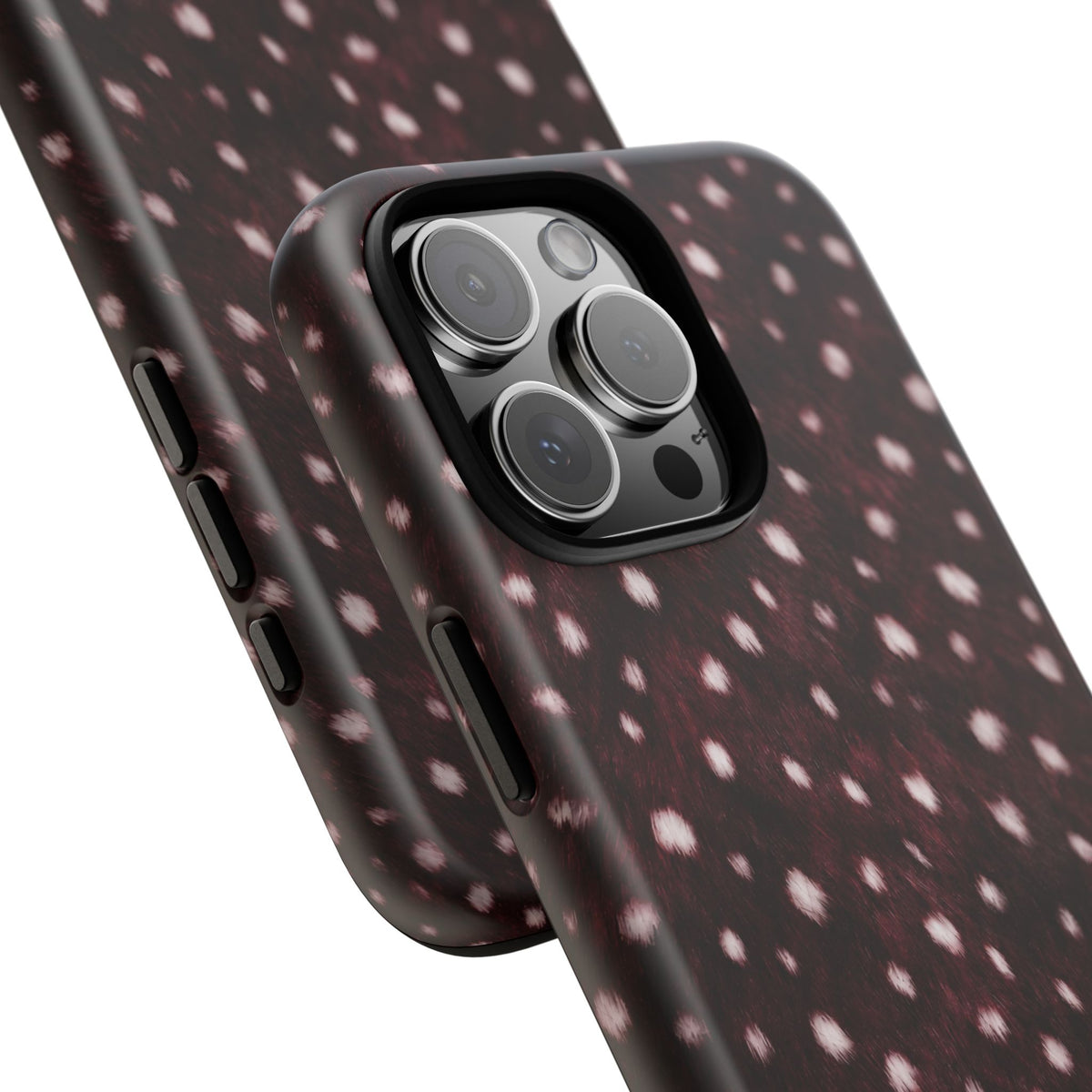 Burgundy Spotted Fur Tough Case